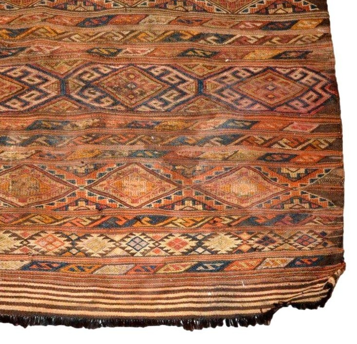 Mafrash, Shahsavan Kilim From The Moghan Tribe, 97 X 112 Cm, Wool/wool, Woven In The Sumak Style, 19th Century-photo-3