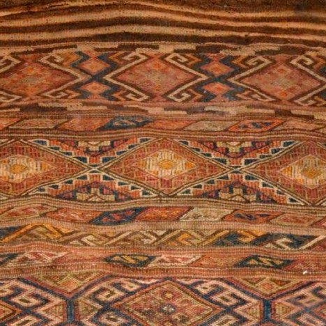 Mafrash, Shahsavan Kilim From The Moghan Tribe, 97 X 112 Cm, Wool/wool, Woven In The Sumak Style, 19th Century-photo-4