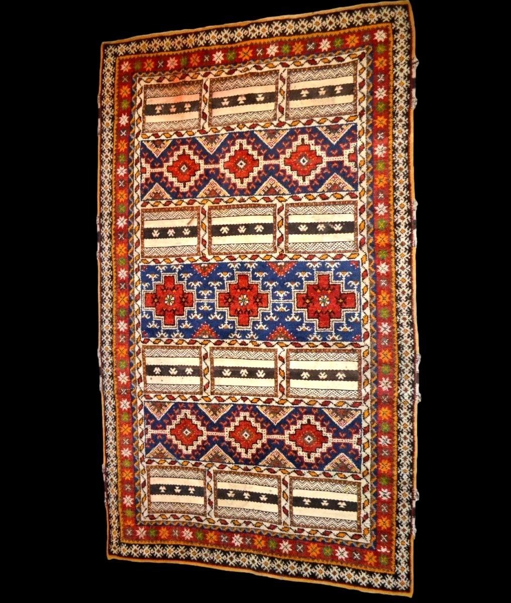 Glaoua Rug, 150 X 260 Cm, Hand-knotted Wool, 1950, Aït Ouaouzguite Berber Women, High Atlas,-photo-4