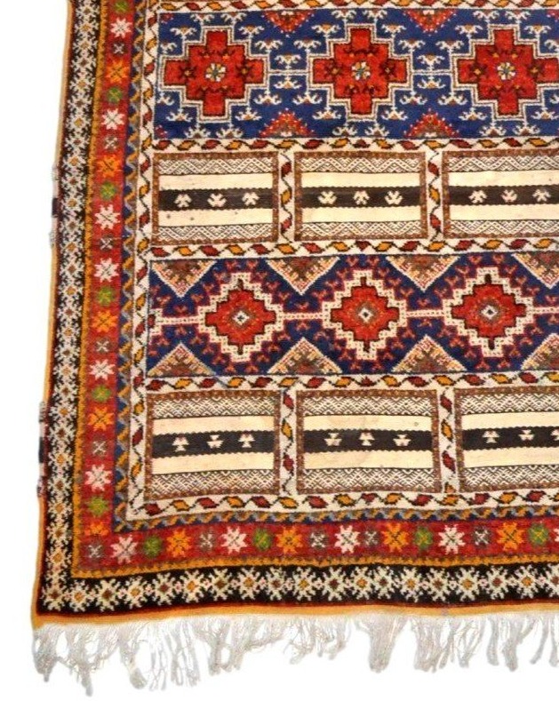 Glaoua Rug, 150 X 260 Cm, Hand-knotted Wool, 1950, Aït Ouaouzguite Berber Women, High Atlas,-photo-4