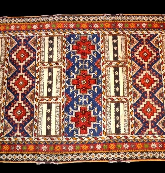 Glaoua Rug, 150 X 260 Cm, Hand-knotted Wool, 1950, Aït Ouaouzguite Berber Women, High Atlas,-photo-6