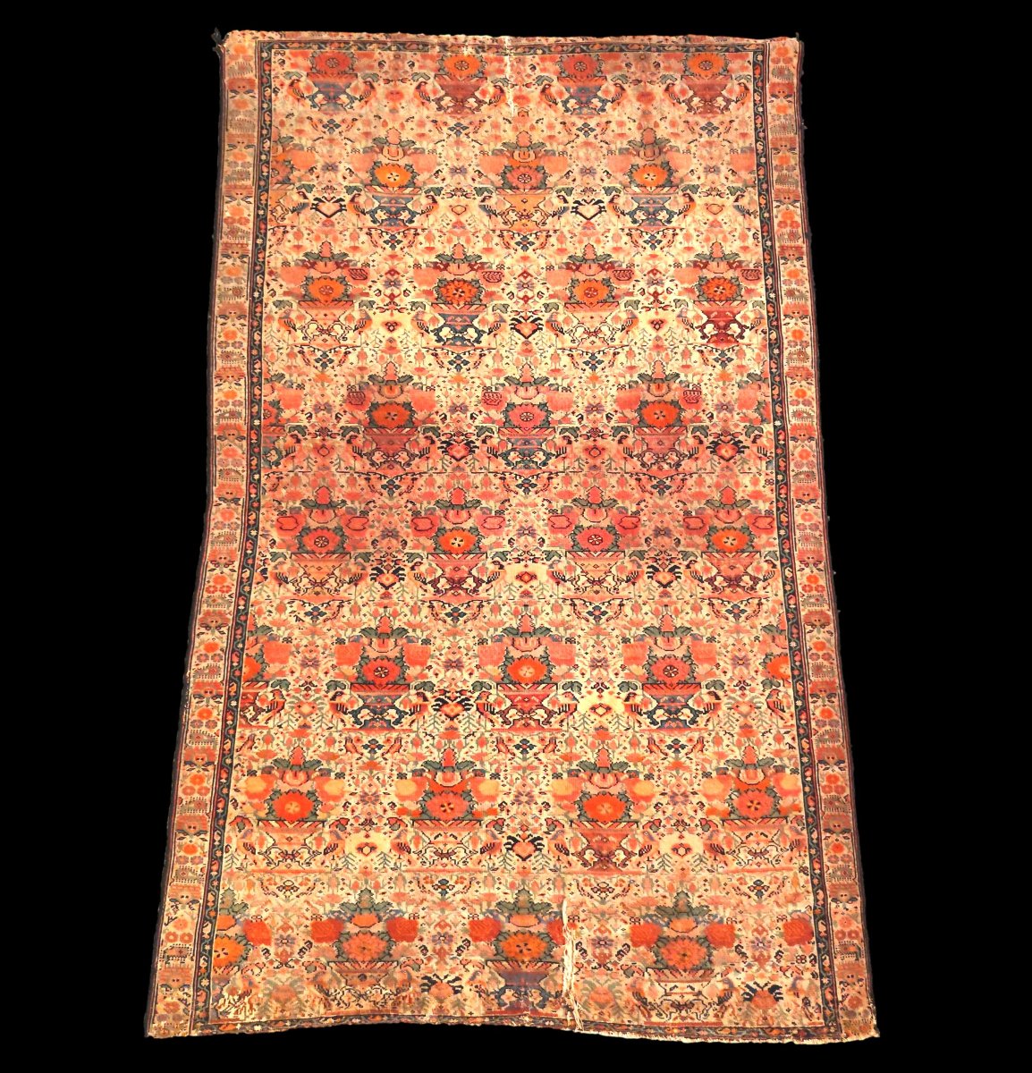 Kilim tableau d'Olekay, "le hun", Pologne, 75 x 100 cm, vers 1970, laine et lin , parfait état-photo-7