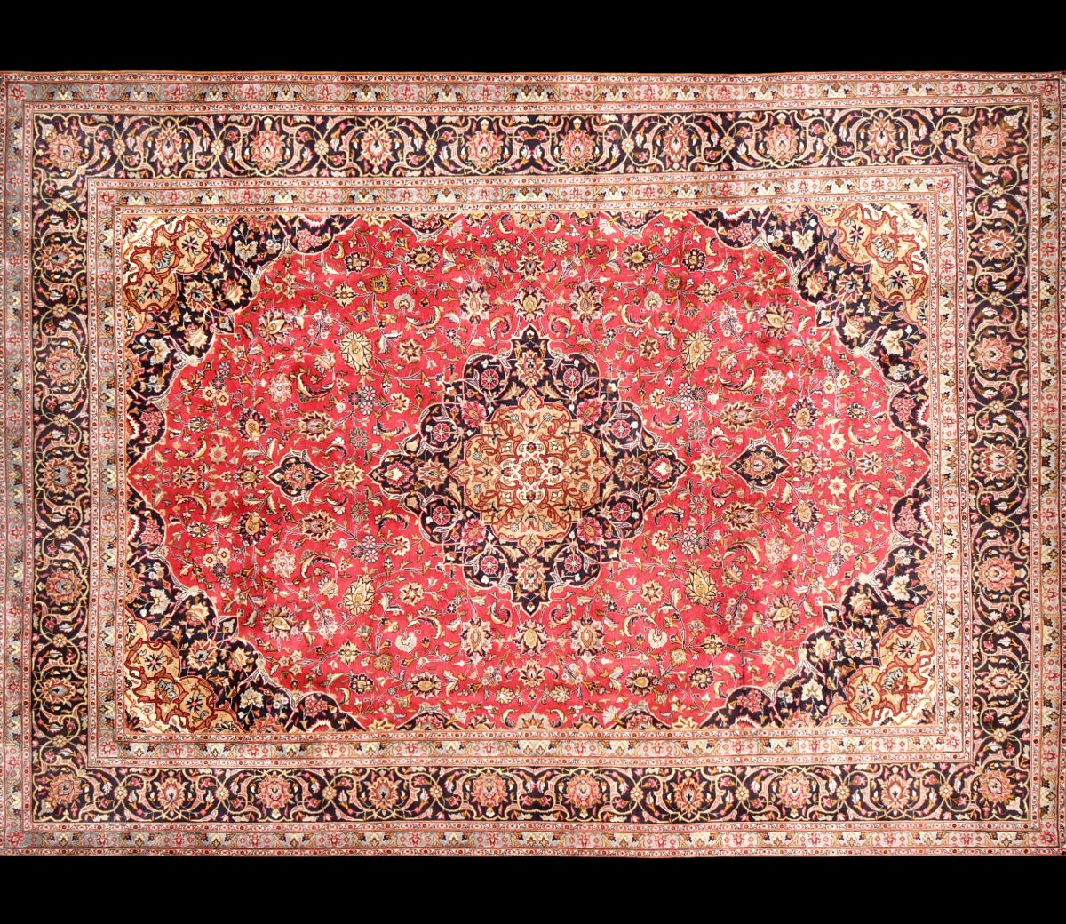 Kashmar Rug, 290 X 395 Cm, Hand-knotted Kork Wool, Made In Iran Around 1980–1990, In Perfect Condition-photo-2
