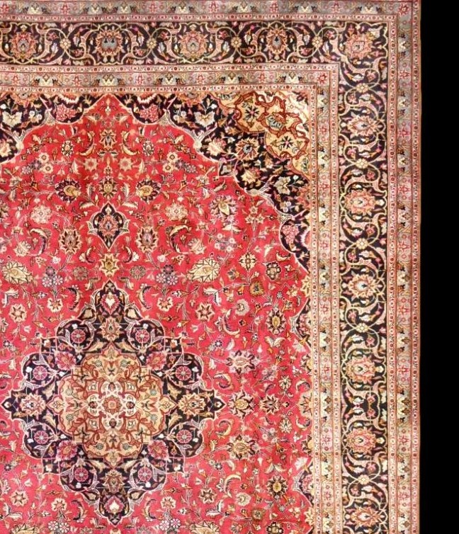 Kashmar Rug, 290 X 395 Cm, Hand-knotted Kork Wool, Made In Iran Around 1980–1990, In Perfect Condition-photo-4