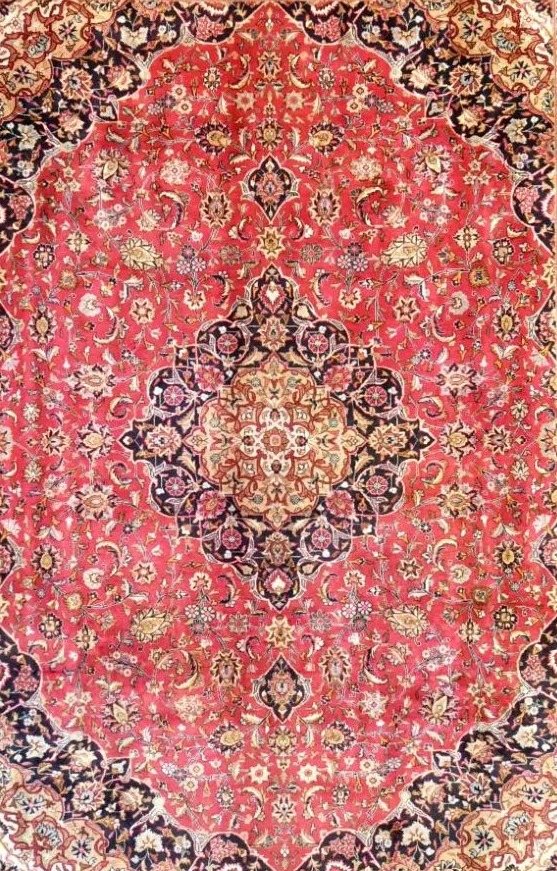 Kashmar Rug, 290 X 395 Cm, Hand-knotted Kork Wool, Made In Iran Around 1980–1990, In Perfect Condition-photo-1