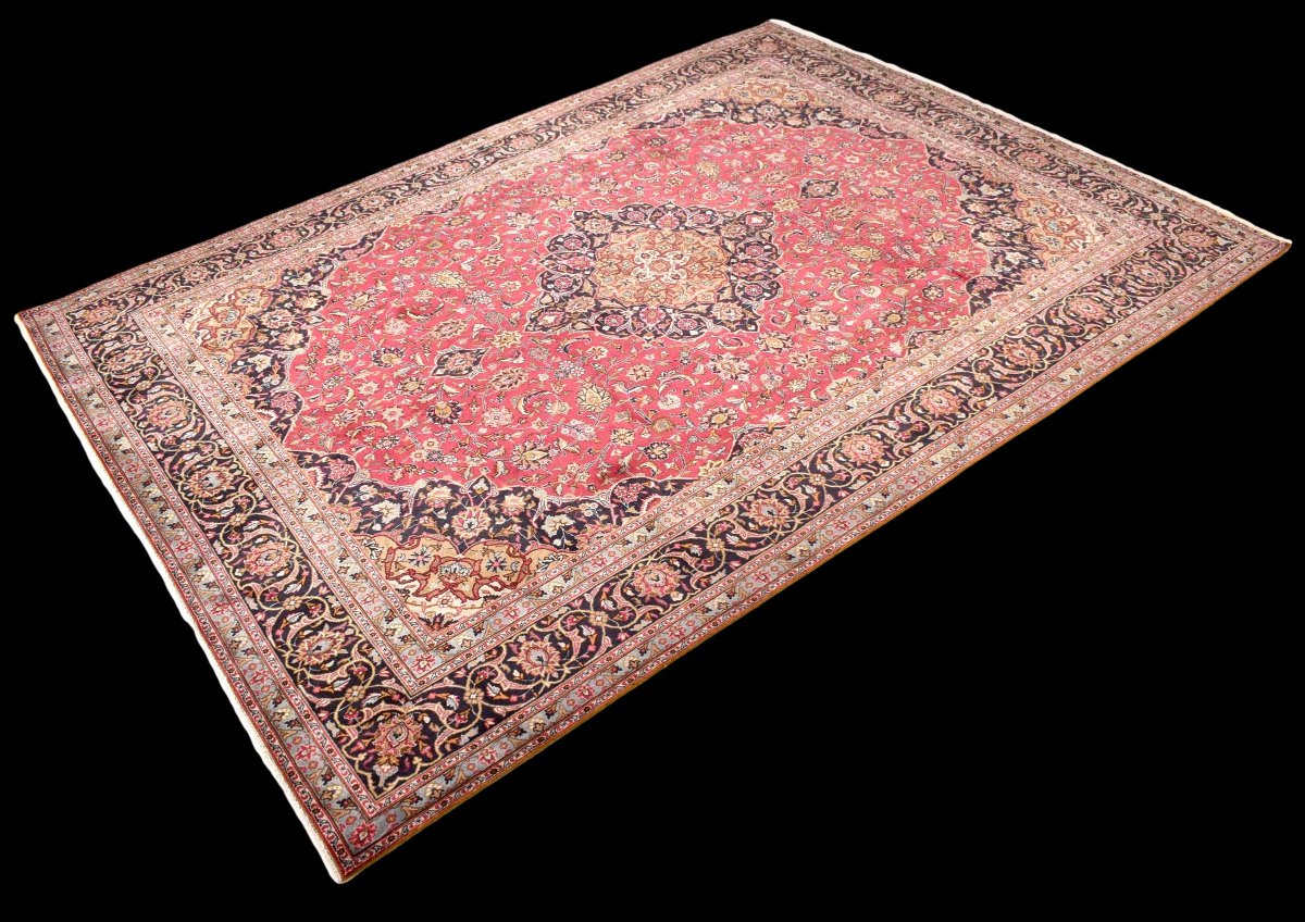 Kashmar Rug, 290 X 395 Cm, Hand-knotted Kork Wool, Made In Iran Around 1980–1990, In Perfect Condition-photo-4