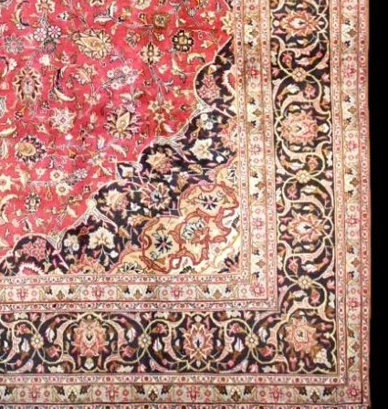 Kashmar Rug, 290 X 395 Cm, Hand-knotted Kork Wool, Made In Iran Around 1980–1990, In Perfect Condition-photo-5