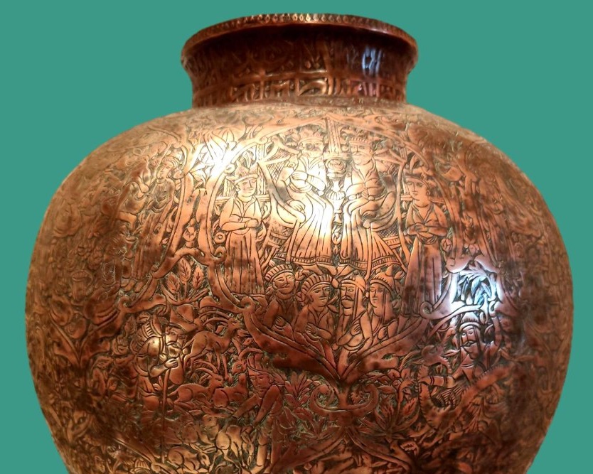 Kadjar Vase, Brass, 18th-century Iran, A Major Piece From The Kadjar Dynasty, Collection-photo-2