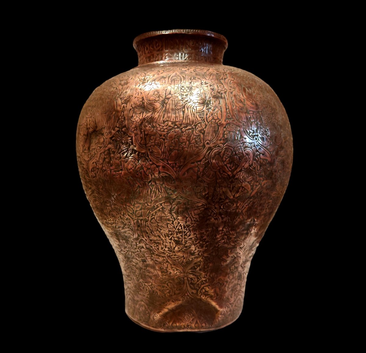 Kadjar Vase, Brass, 18th-century Iran, A Major Piece From The Kadjar Dynasty, Collection-photo-4
