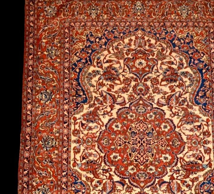 Ispahan Carpet, Qajar Dynasty, 144 X 217 Cm, Hand-knotted Wool, Circa 1860–1880, Iran, Museum-photo-1