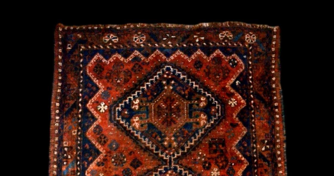 Tapis Gashghaï, 115 x 152 cm, laine sur laine nouée main en Iran vers 1900 - 1920-photo-4