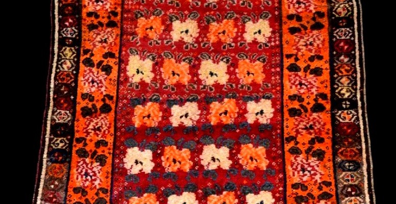 Gabbeh Rug, 129 X 247 Cm, Wool On Wool, Hand-knotted In Iran, Early 20th Century-photo-2