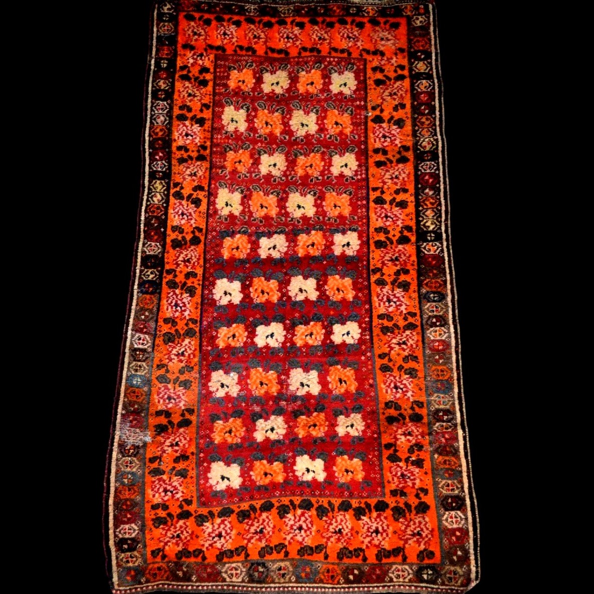 Gabbeh Rug, 129 X 247 Cm, Wool On Wool, Hand-knotted In Iran, Early 20th Century