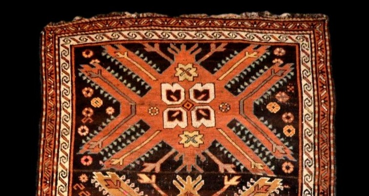 Kazak Rug With Eagles, 121 X 213 Cm, Wool On Wool, Hand-knotted In The Caucasus, Early 19th Century-photo-3