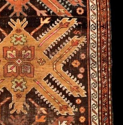 Kazak Rug With Eagles, 121 X 213 Cm, Wool On Wool, Hand-knotted In The Caucasus, Early 19th Century-photo-3