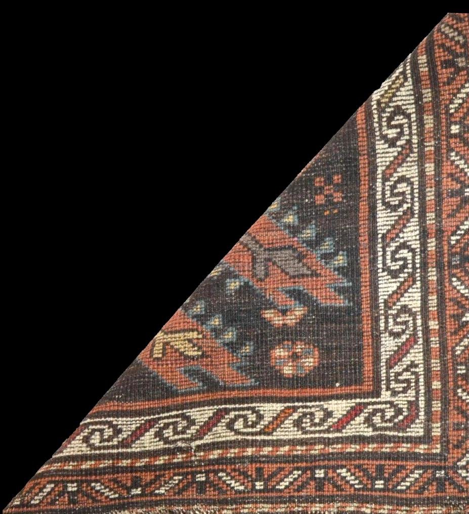 Kazak Rug With Eagles, 121 X 213 Cm, Wool On Wool, Hand-knotted In The Caucasus, Early 19th Century-photo-4