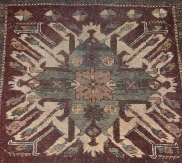 Kazak Rug With Eagles, 121 X 213 Cm, Wool On Wool, Hand-knotted In The Caucasus, Early 19th Century-photo-5