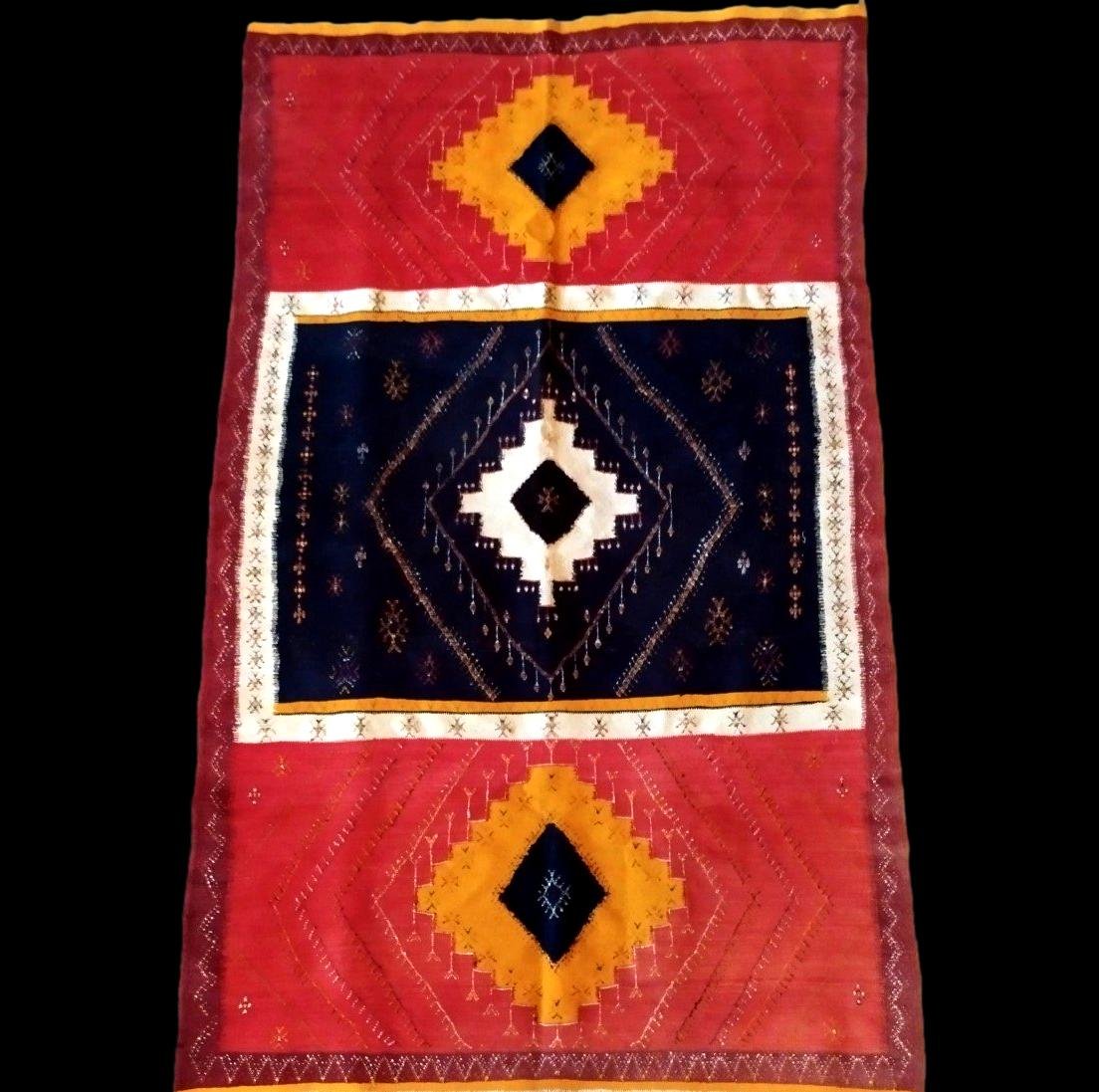 Aït Ouaouzguite Rug, Berber, 149 X 260 Cm, Hand-knotted Wool, Made Before 1950, High Atlas, Morocco