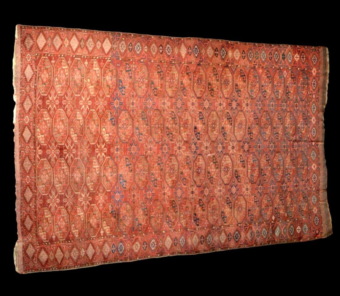 Tekké Carpet From The Yomoud Turkmen, 160 X 246 Cm, Gul Tauk-nuska, An Extremely Rare 19th-century Design-photo-2