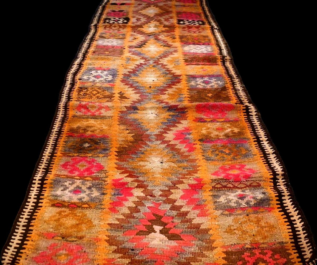 Tapis de prière Kazak, 113 x 152 cm, laine nouée main au Caucase , 1860 - 1900, bon état -photo-7