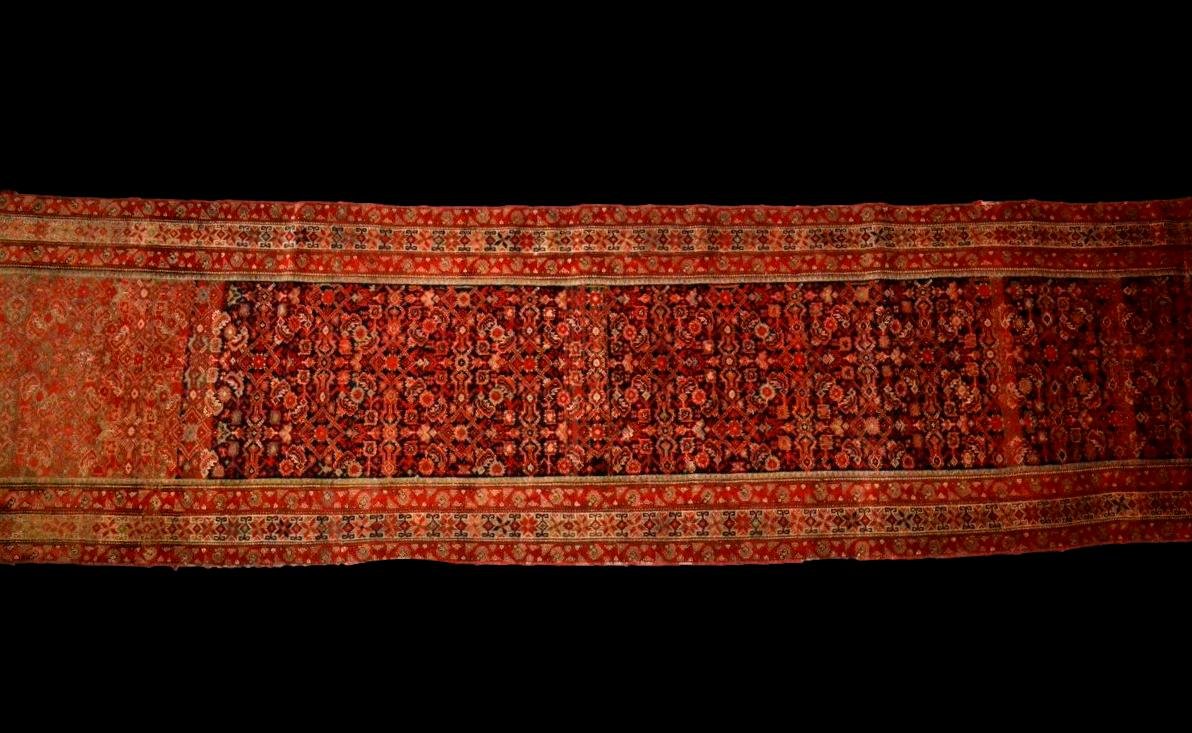 Tapis en galerie Ferahan, 92 x 396 cm, laine nouée main en Iran vers 1880 - 1900, -photo-2