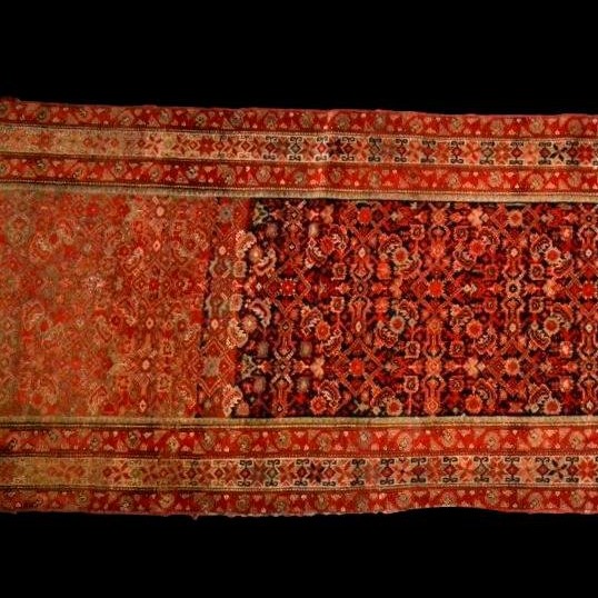 Tapis en galerie Ferahan, 92 x 396 cm, laine nouée main en Iran vers 1880 - 1900, -photo-3