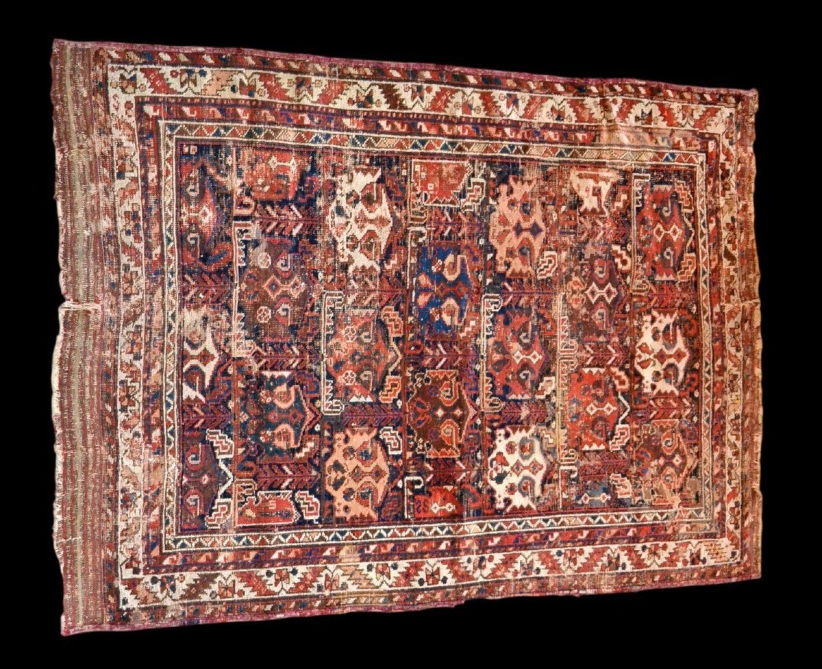 Bakthiar Rug, 125 X 170 Cm, Hand-knotted From Wool During The Qajar Dynasty In The 19th Century-photo-2