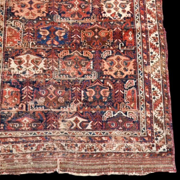 Bakthiar Rug, 125 X 170 Cm, Hand-knotted From Wool During The Qajar Dynasty In The 19th Century-photo-5