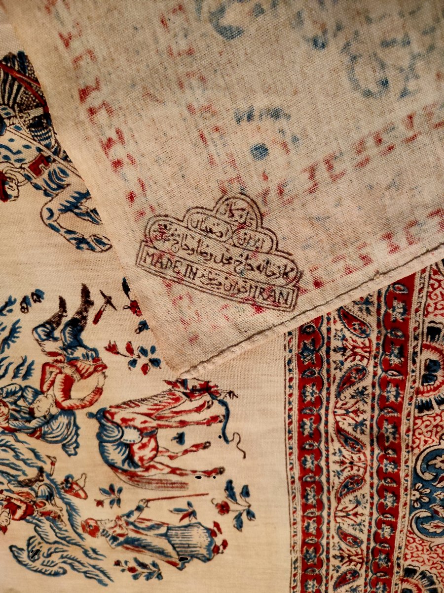 Ghalamkar, Cotton Fabric Painted With Kalam, Circa 1930–1950, Scenes From *one Thousand And One Nights*, Iran-photo-6