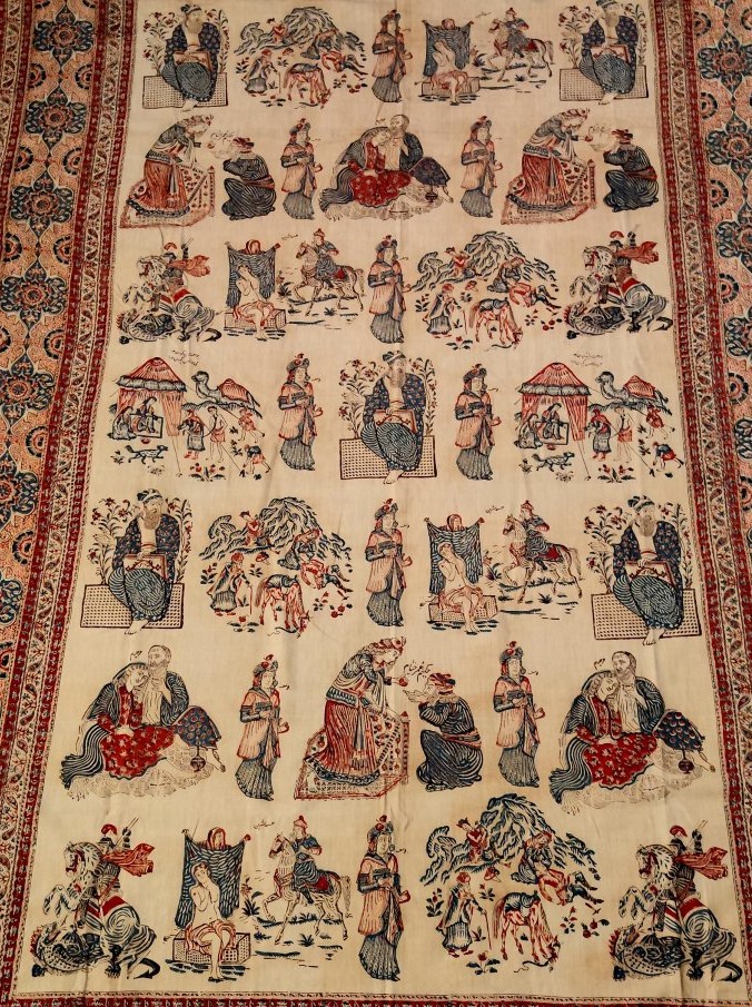 Ghalamkar, Cotton Fabric Painted With Kalam, Circa 1930–1950, Scenes From *one Thousand And One Nights*, Iran-photo-7