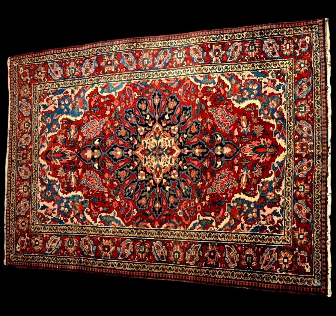 Tapis de Mechkabad, 149 x 212 cm, laine nouée main, Iran première début du XXème siècle 1900-30-photo-4