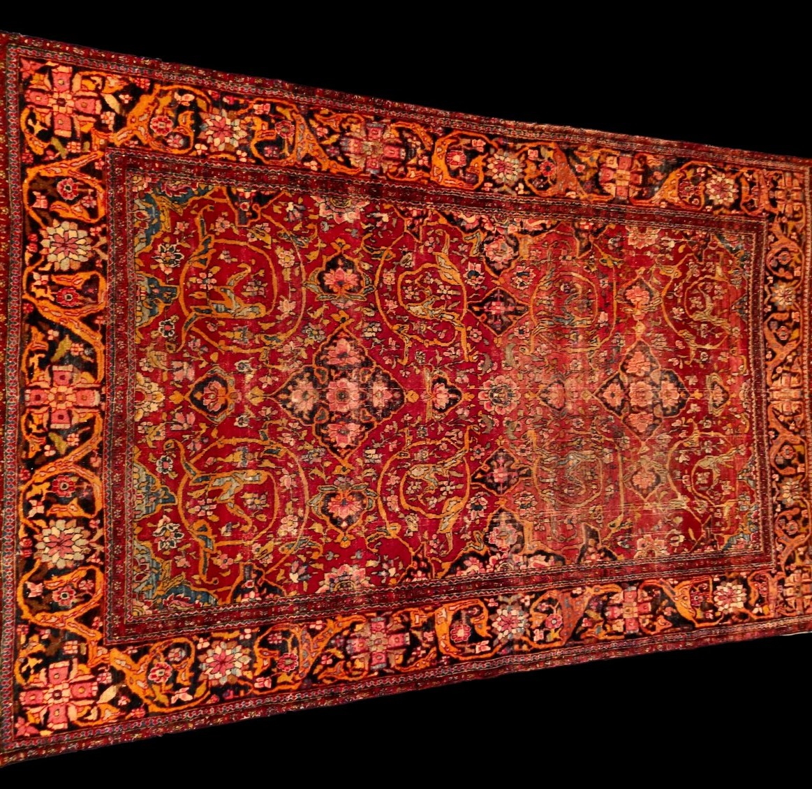 Ispahan Rug, 132 X 196 Cm, Hand-knotted Wool And Silk From The Qajar Dynasty, Collection-photo-3