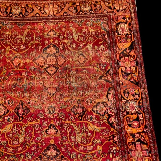 Ispahan Rug, 132 X 196 Cm, Hand-knotted Wool And Silk From The Qajar Dynasty, Collection-photo-2