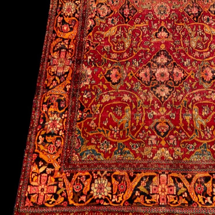 Ispahan Rug, 132 X 196 Cm, Hand-knotted Wool And Silk From The Qajar Dynasty, Collection-photo-3