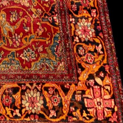 Ispahan Rug, 132 X 196 Cm, Hand-knotted Wool And Silk From The Qajar Dynasty, Collection-photo-6