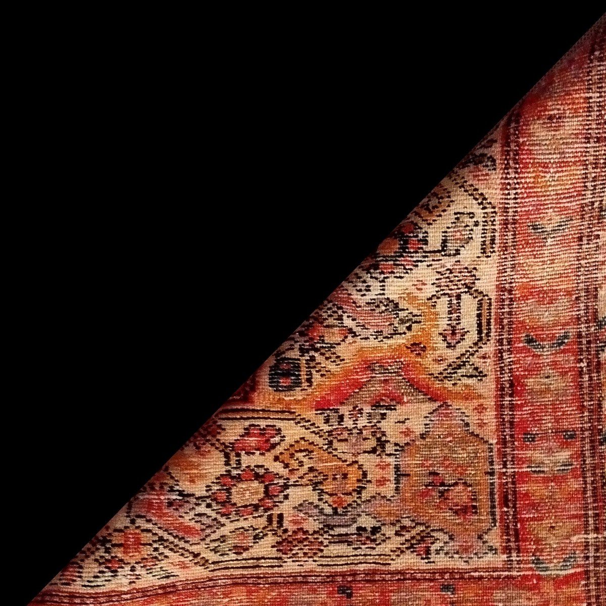 Tapis Afshar, 145 x 200 cm , laine nouée main en Iran, Dynastie Kadjar, XIXème siècle-photo-8