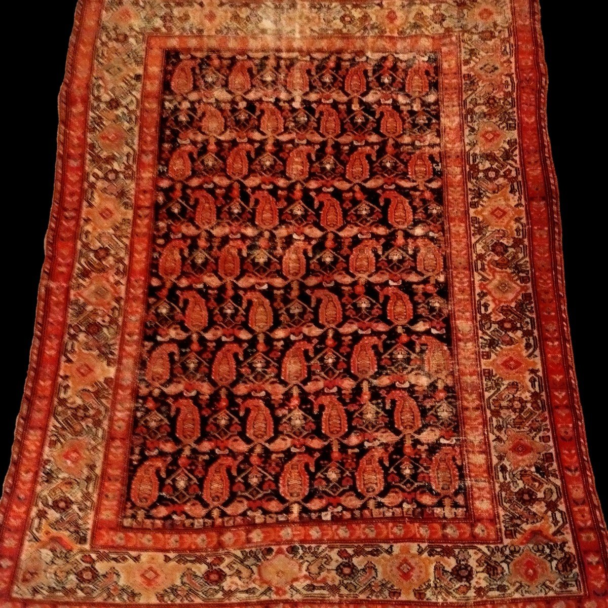 Tapis Afshar, 145 x 200 cm , laine nouée main en Iran, Dynastie Kadjar, XIXème siècle