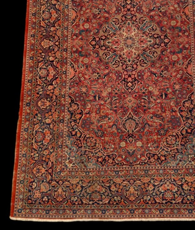 Floral Kashan Rug, 132 X 202 Cm, Finely Hand-knotted Wool From Iran, Mid-20th Century-photo-3