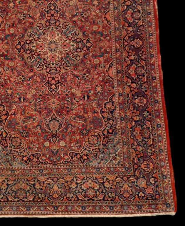 Floral Kashan Rug, 132 X 202 Cm, Finely Hand-knotted Wool From Iran, Mid-20th Century-photo-4