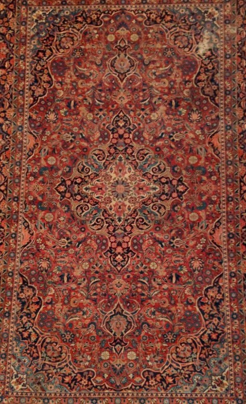 Floral Kashan Rug, 132 X 202 Cm, Finely Hand-knotted Wool From Iran, Mid-20th Century-photo-5