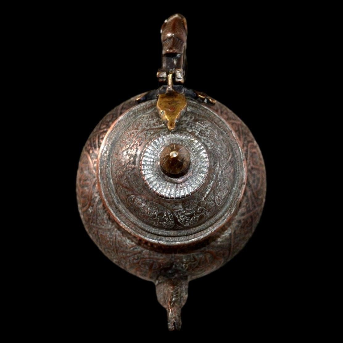 Aiguière en bronze ouvragé,  Aftabé, Asie centrale, de la seconde partie du XIXème siècle-photo-2
