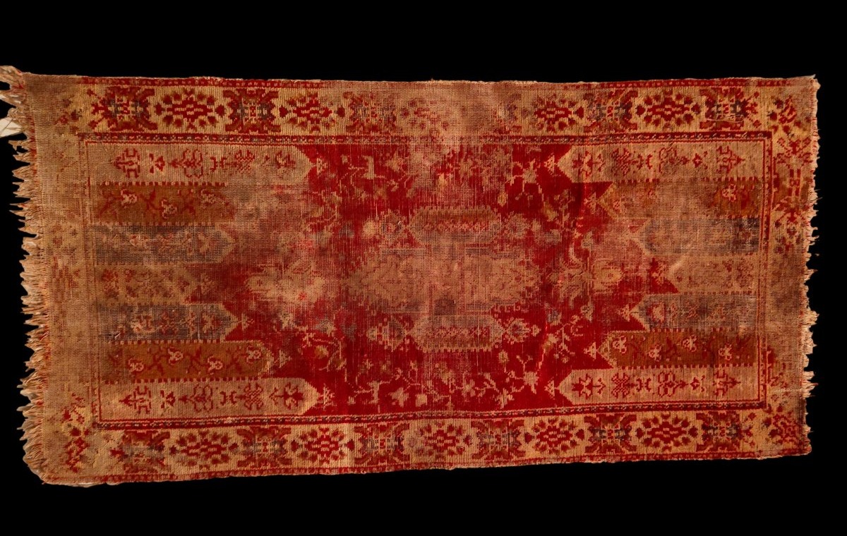 Tapis, Yastik, tapis de bienvenu, 57 x 131 cm, Anatolie, laine nouée main au milieu du XIXème S-photo-2