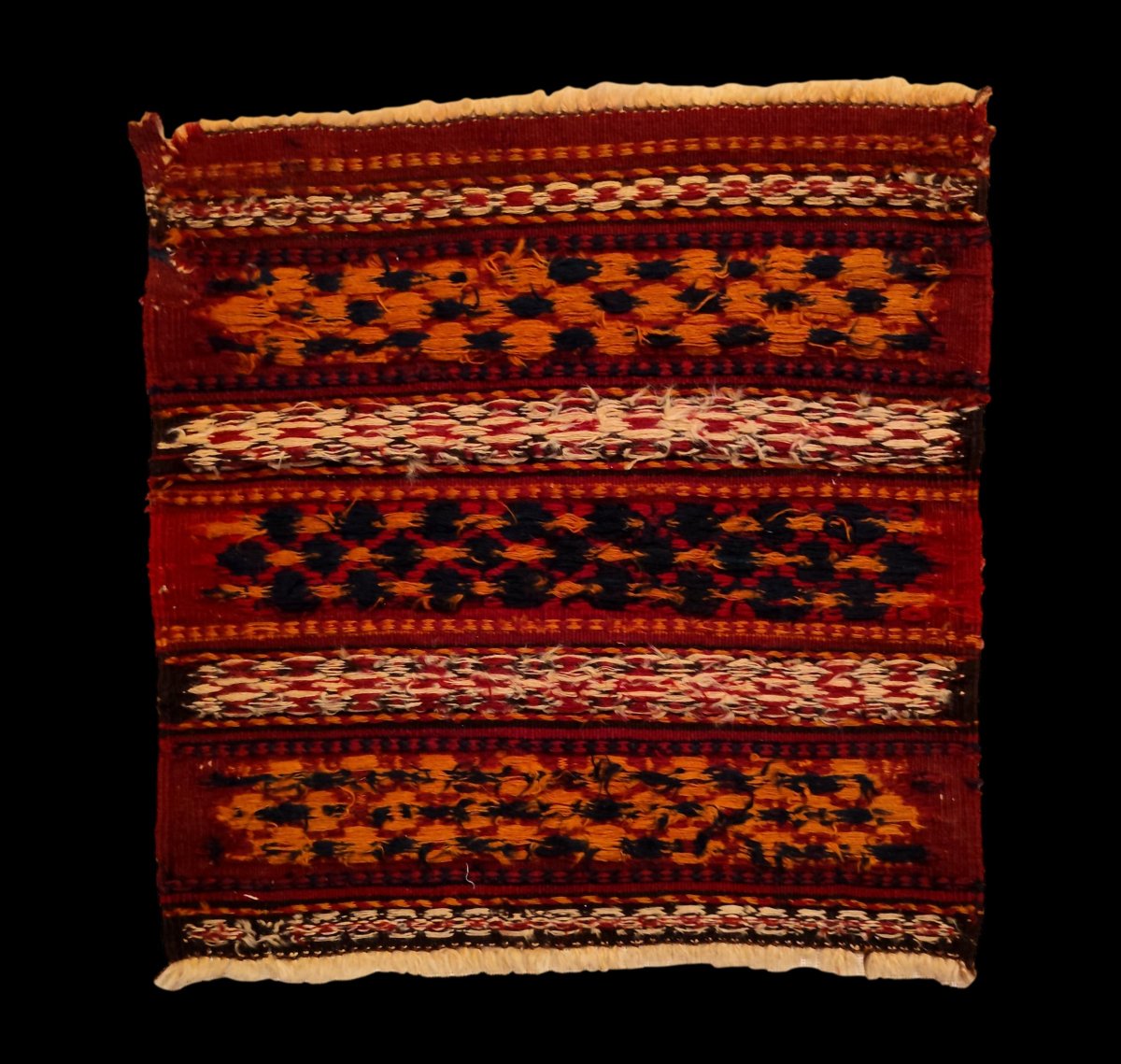 Tapis, Yastik, tapis de bienvenu, 57 x 131 cm, Anatolie, laine nouée main au milieu du XIXème S-photo-8