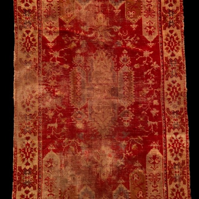 Tapis, Yastik, tapis de bienvenu, 57 x 131 cm, Anatolie, laine nouée main au milieu du XIXème S