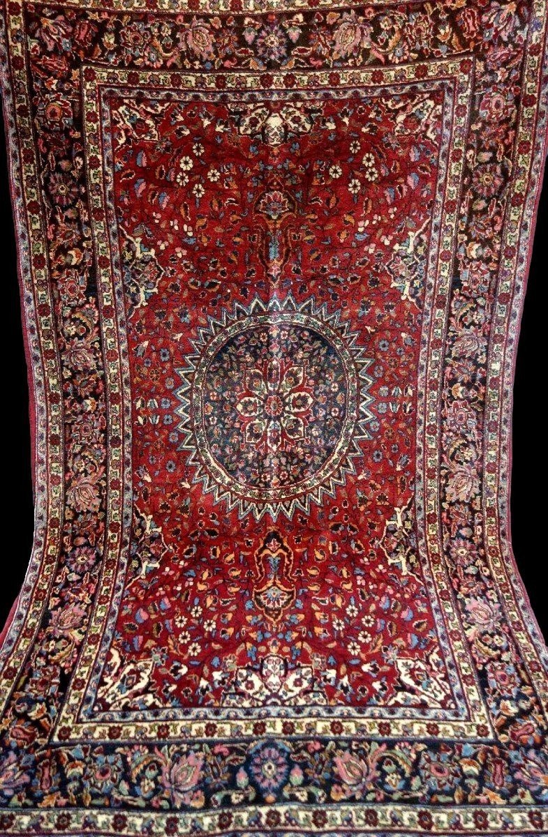Macchad Rug, 137 X 230 Cm, Kork Wool, Hand-knotted In Iran In The Mid-20th Century-photo-2