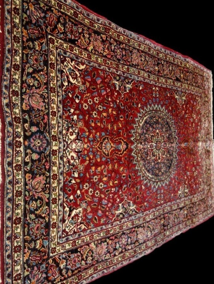 Macchad Rug, 137 X 230 Cm, Kork Wool, Hand-knotted In Iran In The Mid-20th Century-photo-3
