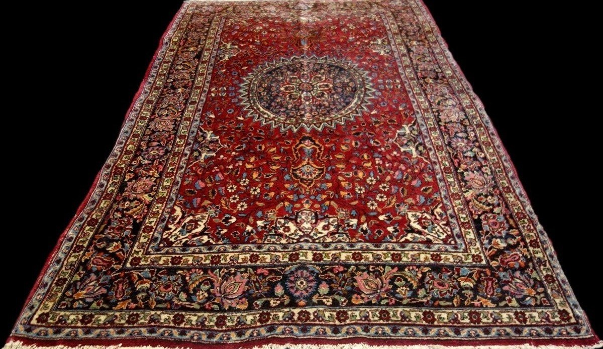 Macchad Rug, 137 X 230 Cm, Kork Wool, Hand-knotted In Iran In The Mid-20th Century-photo-2