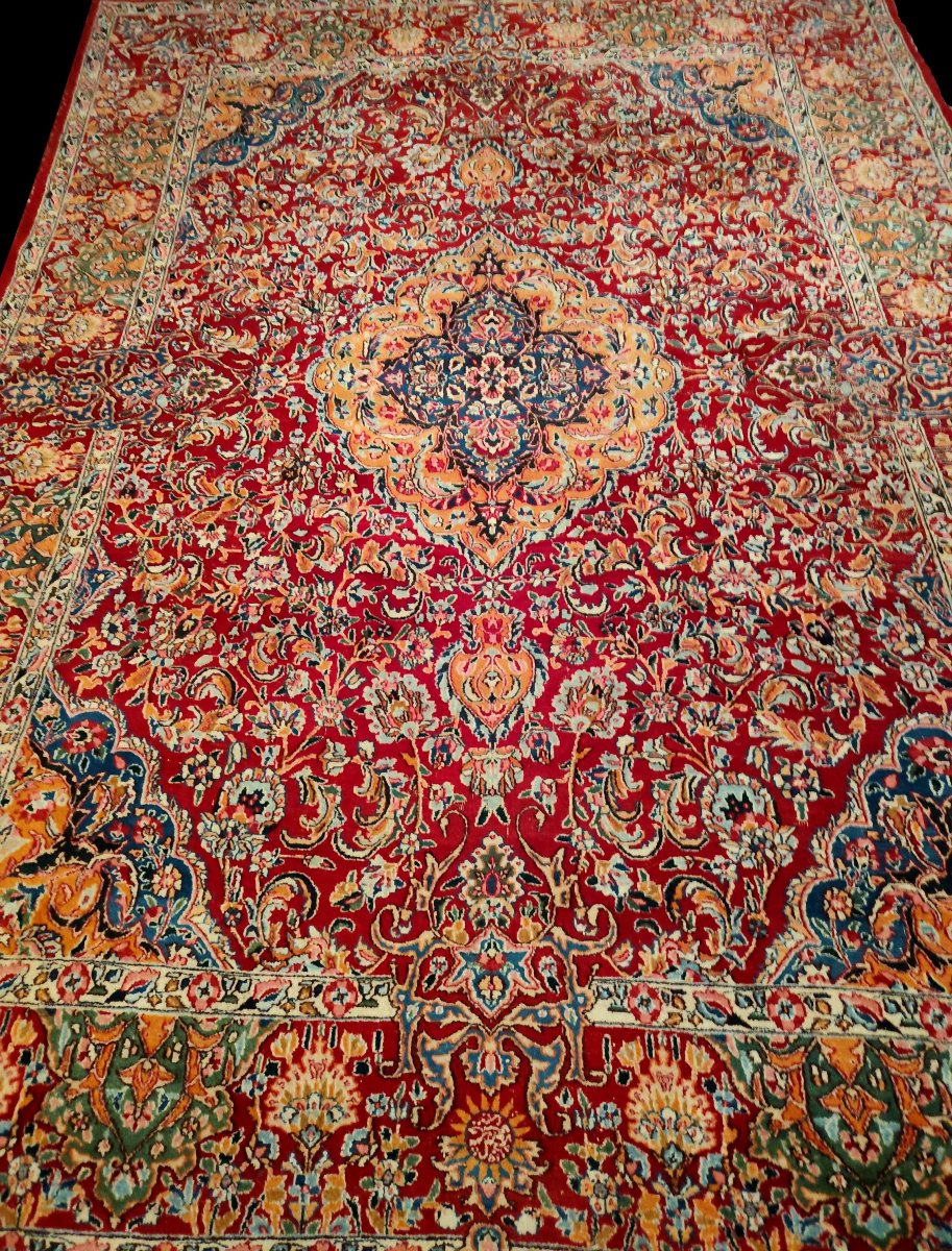 Macchad Rug, 137 X 230 Cm, Kork Wool, Hand-knotted In Iran In The Mid-20th Century-photo-7