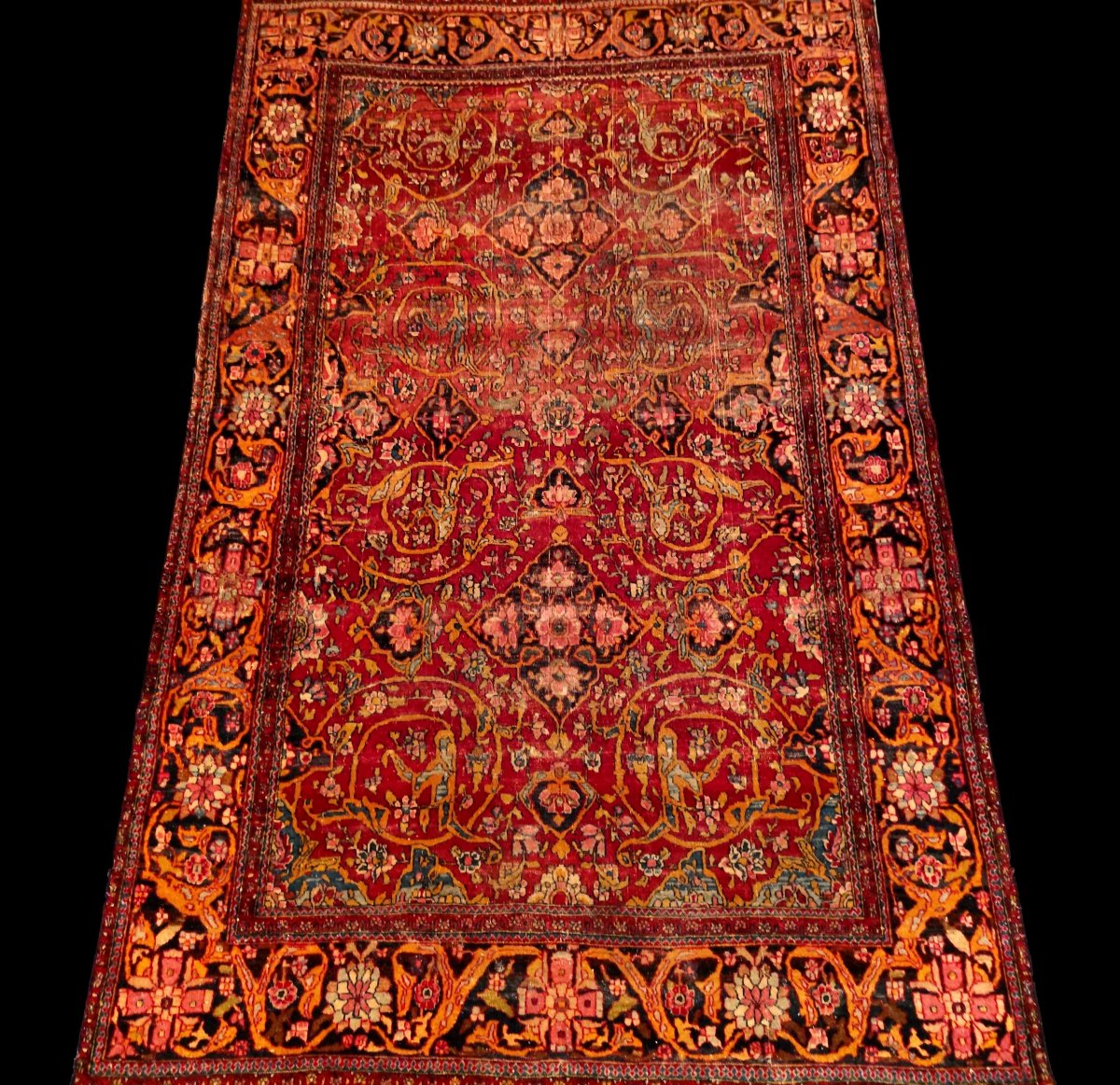 Macchad Rug, 137 X 230 Cm, Kork Wool, Hand-knotted In Iran In The Mid-20th Century-photo-8