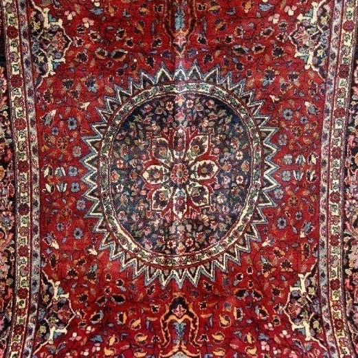 Macchad Rug, 137 X 230 Cm, Kork Wool, Hand-knotted In Iran In The Mid-20th Century